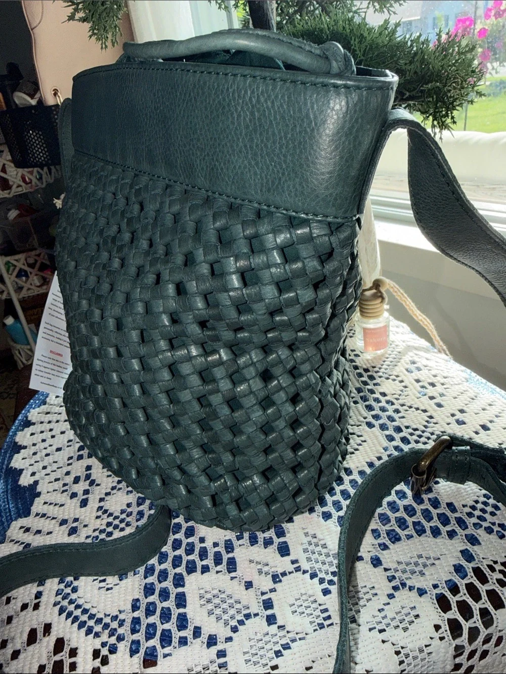 NWT Ashwood Woven Leather Bucket Bag. Crafted in the UK 100% Genuine Leather!
